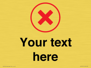 Custom plain background, red cross in a circle sign